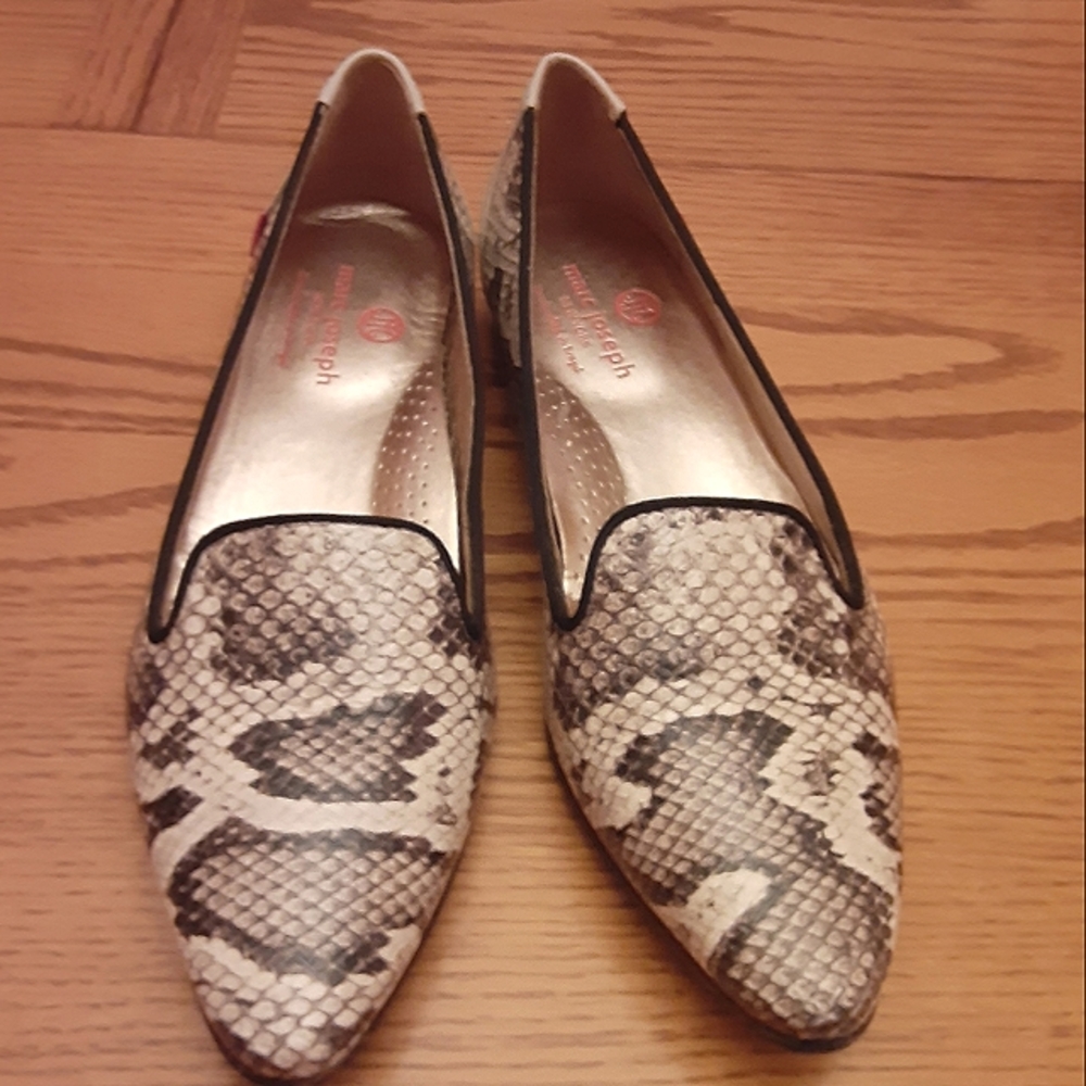 Marc Joseph, leather made print loafers.